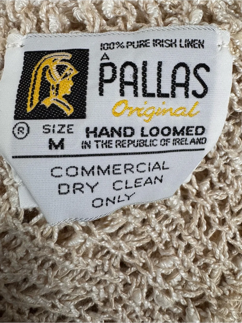 Pallas 100% Pure Irish Linen Hand Loomed Shawl Lace Triangle Scarf Wrap
